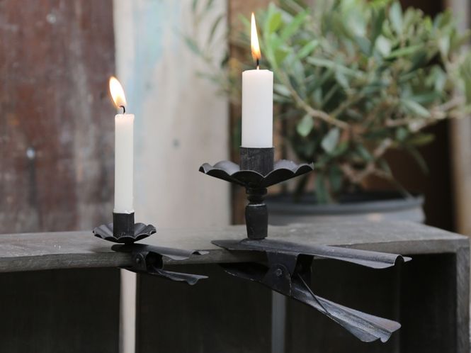 Hovedbilde Holder til kronelys antique sort 