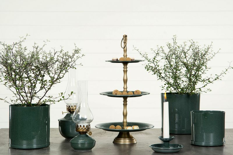 Etasjefat Rand emalje Grønt