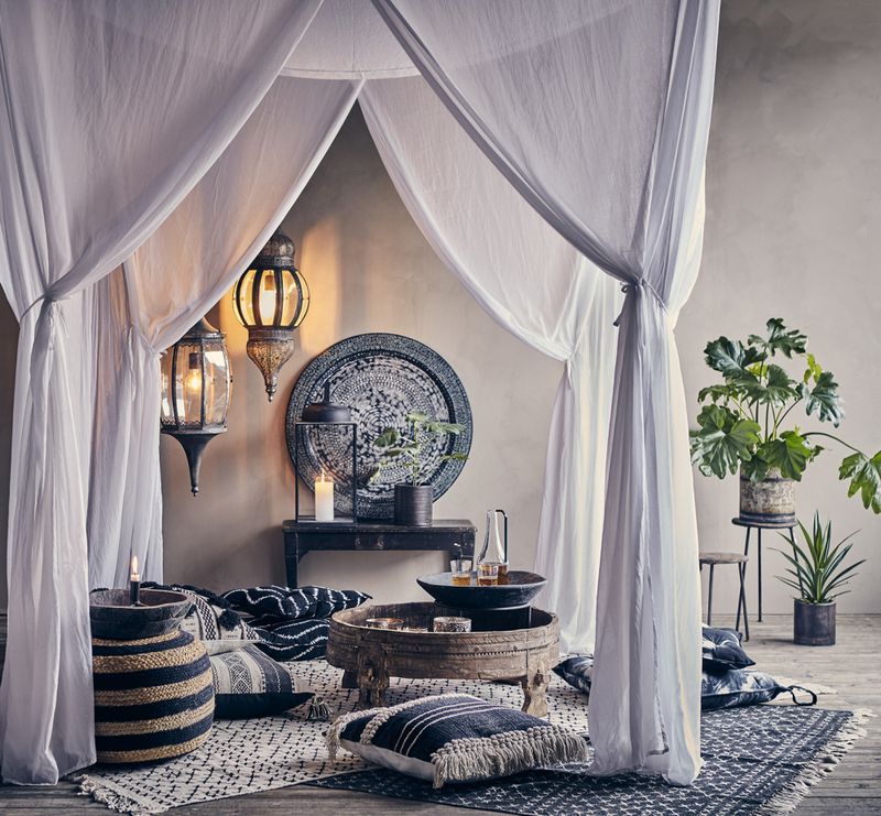 MINNA Putetrekk, svart/offwhite